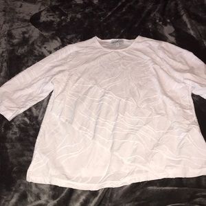 Southern Lady Sz XL White 3/4 sleeve shirt